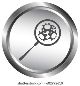  icon of magnifier. Vector illustration