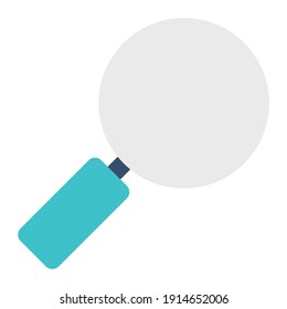 icono una lupa para examinar con un estilo plano y el color azul dominan
