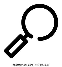 icon a magnifying glass to examine using line style