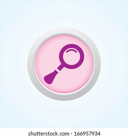 Icon of Magnifying Glass on button.
