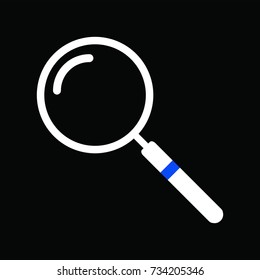 An  icon of a magnifying glass in vector format