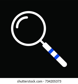 An  icon of a magnifying glass in vector format