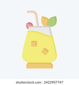 Icon Mai Tai. related to Cocktails,Drink symbol. flat style. simple design editable. simple illustration