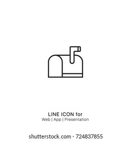 Icon mail box graphic design single icon vector