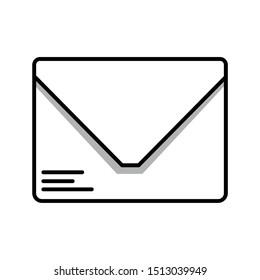 icon mail or email simple