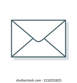 Icon of mail envelope. Vector Illustration