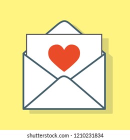 Icon of mail envelope. Vector Illustration