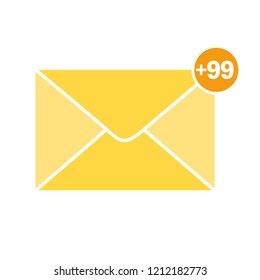 Icon of mail envelope. Vector Illustration