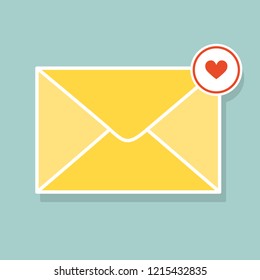 Icon of mail envelope. Vector Illustration