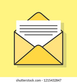 Icon of mail envelope. Vector Illustration