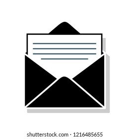 Icon of mail envelope. Vector Illustration