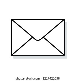 Icon of mail envelope. Vector Illustration