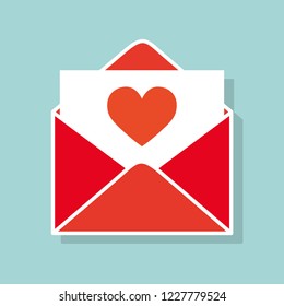 Icon of mail envelope. Vector Illustration