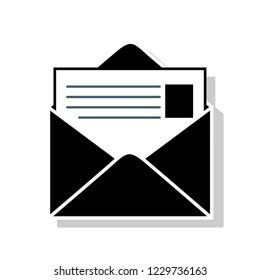 Icon of mail envelope. Vector Illustration