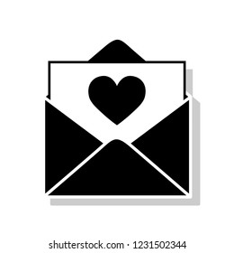 Icon of mail envelope. Vector Illustration