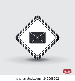 Icon mail. Flat design style. Made vector illustration