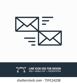 Icon mail marketing graphic design single icon vector illustration