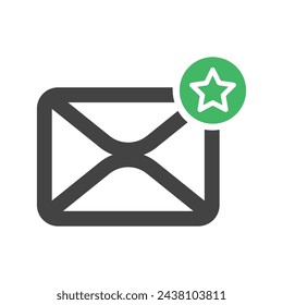 icono correo, mensaje, bandeja de entrada sobre estilo plano icono aislado sobre fondo blanco