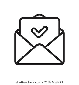 icon mail, message, inbox envelope flat style icon isolated on white background