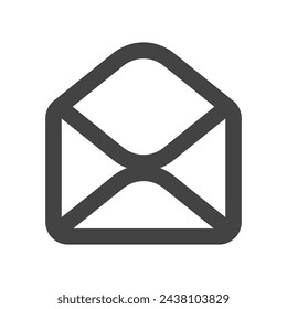 icon mail, message, inbox envelope flat style icon isolated on white background