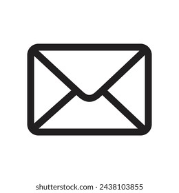 icono correo, mensaje, bandeja de entrada sobre estilo plano icono aislado sobre fondo blanco