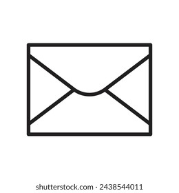 Symbol Mail, Nachricht, Posteingang Umschlag flach Stil Symbol isoliert auf weißem Hintergrund