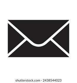 icon mail, message, inbox envelope flat style icon isolated on white background