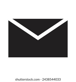 icono correo, mensaje, bandeja de entrada sobre estilo plano icono aislado sobre fondo blanco