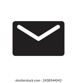 icon mail, message, inbox envelope flat style icon isolated on white background