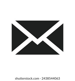 Symbol Mail, Nachricht, Posteingang Umschlag flach Stil Symbol isoliert auf weißem Hintergrund