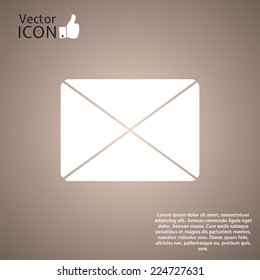 Icon mail on background. Made in vector