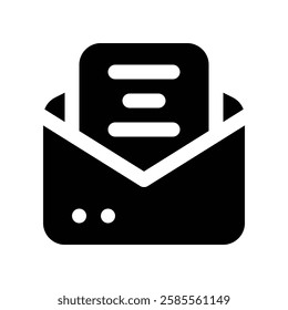Icon Mail With Style Glyph