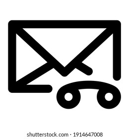 icon mail voice using line style