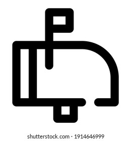 icon mailbox using line style