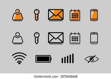 Icon to make the login and list menu display on your website or in the application