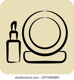 Icon Makeup. related to Barbershop symbol. glyph style. Beauty Saloon. simple illustration