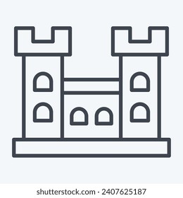 Icon Malahide Castle. related to Ireland symbol. line style. simple design editable. simple illustration