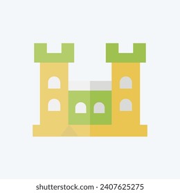 Icon Malahide Castle. related to Ireland symbol. flat style. simple design editable. simple illustration