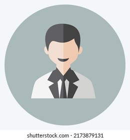 Icon Male User. suitable for Web Interface symbol. flat style. simple design editable. design template vector. simple symbol illustration