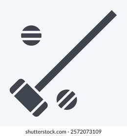 Icon Mallets And Ball. related to Equestrian Sport symbol. glyph style. editable