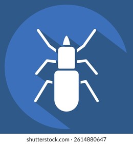 Icon Malware. related to Insects symbol. long shadow style. design editable