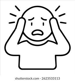 Icoon man angstig op witte achtergrond vector
Vectorpictogram