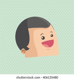Icon of man cartoon design, vector illustration