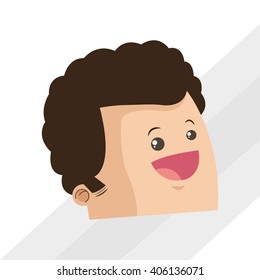 Icon of man cartoon design, vector illustration