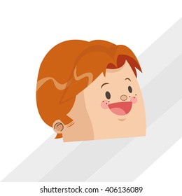 Icon of man cartoon design, vector illustration