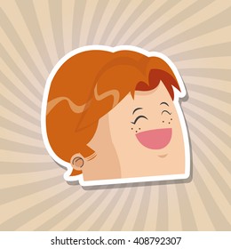 Icon of man cartoon design, vector illustration