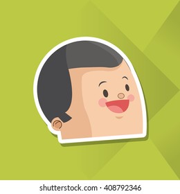 Icon of man cartoon design, vector illustration