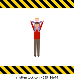 Icon of man and child sitting on his neck