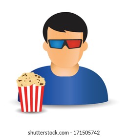 icon man in the cinema