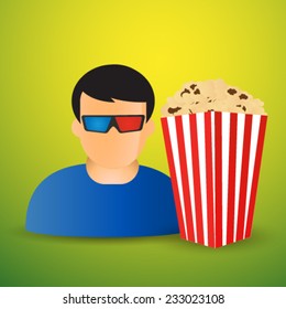icon man in the cinema